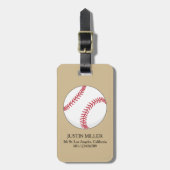 Honkbal personaliseren bagagelabel (Voorkant verticaal)