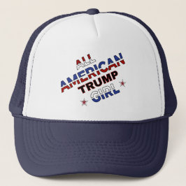 Honkbal Pet: All American Trump Girl Trucker Pet