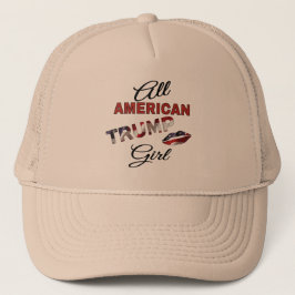 Honkbal Pet: All American Trump Girl Trucker Pet