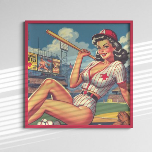  honkbal pin-up poster