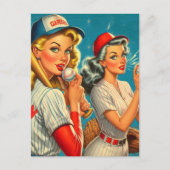 honkbal pin-ups briefkaart (Voorkant)