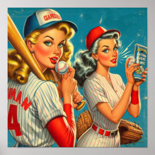 honkbal pin-ups poster