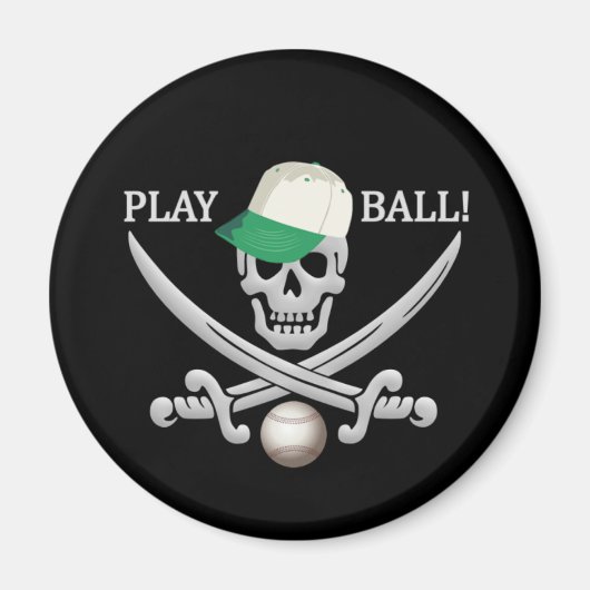 Honkbal Piratenmagneet Magneet (Voorkant)