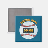 Honkbal Pitch Klok 15 Seconden Ontwerp Magneet (Voorkant / Achterkant)