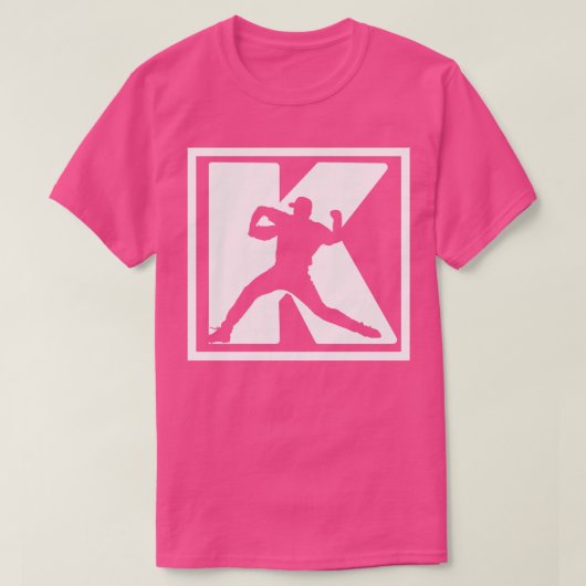 Honkbal Pitcher Pitching K Strikeout Honkbal Fun T-shirt (Design voorkant)