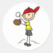 Honkbal Pitcher Sticker (Voorkant)