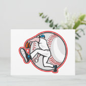 Honkbal Pitcher Uitnodigingen (Staand voorkant)