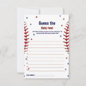 Honkbal Raad de Babyvoeding Baby Shower Spelkaart Kaart (Voorkant)