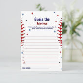 Honkbal Raad de Babyvoeding Baby Shower Spelkaart Kaart (Staand voorkant)