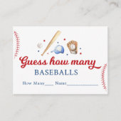 Honkbal Raad hoeveel verjaardagsspel Informatiekaartje (Voorkant)