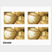 Honkbal Rechthoekige Sticker (Vel)
