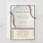 Honkbal  Retro 5.5 x 7.5 Bar Mitswa Kaart (Achterkant)