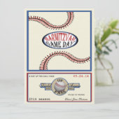 Honkbal  Retro 5.5 x 7.5 Bar Mitswa Kaart (Staand voorkant)