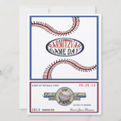 Honkbal  Retro 5.5 x 7.5 Bar Mitswa Kaart (Voorkant)