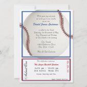 Honkbal  Retro 5.5 x 7.5 Bar Mitswa Kaart (Achterkant)