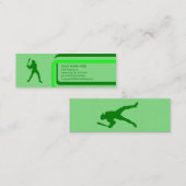 honkbal : retrorstijl : mini visitekaartje (Voorkant / Achterkant)