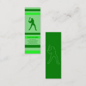 honkbal : retrorstijl : mini visitekaartje (Voorkant / Achterkant)