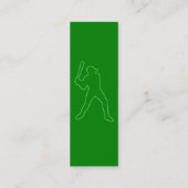 honkbal : retrorstijl : mini visitekaartje (Achterkant)