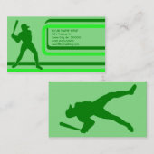 honkbal : retrorstijl : visitekaartje (Voorkant / Achterkant)