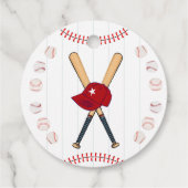 Honkbal Ronde dank u Verjaardag Bedankjes Labels (Achterkant)