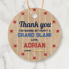 Honkbal Ronde dank u Verjaardag Bedankjes Labels