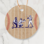 Honkbal Ronde dank u Verjaardag Bedankjes Labels (Achterkant)