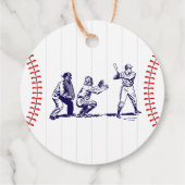 Honkbal Ronde dank u Verjaardag Bedankjes Labels (Achterkant)