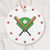 Honkbal Ronde dank u Verjaardag Bedankjes Labels (Achterkant)