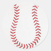 Honkbal Ronde Sticker (Voorkant)