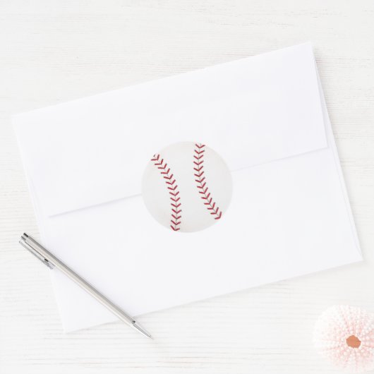 Honkbal Ronde Sticker (Envelop)