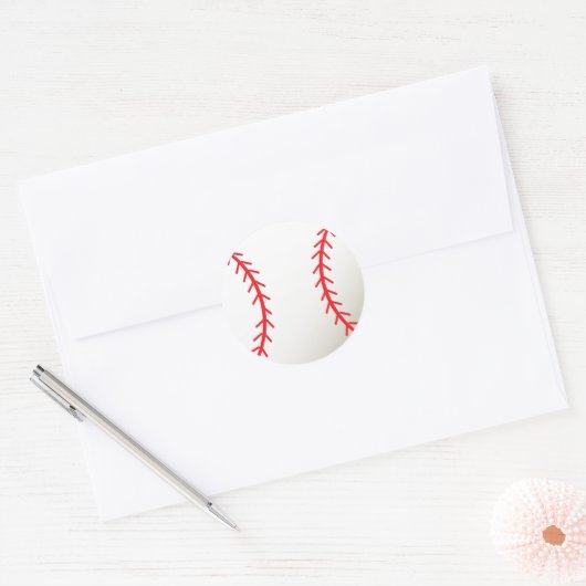 Honkbal Ronde Sticker (Envelop)