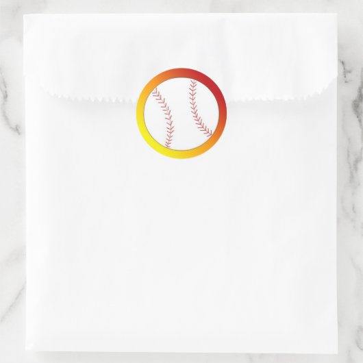 Honkbal Ronde Sticker (Tas)