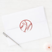 honkbal ronde sticker (Envelop)