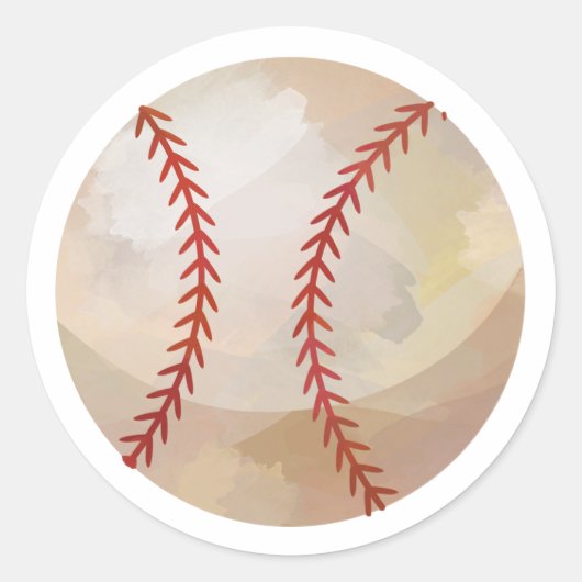Honkbal Ronde Sticker (Voorkant)