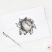 Honkbal Ronde Sticker (Envelop)