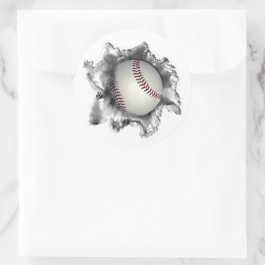 Honkbal Ronde Sticker (Tas)