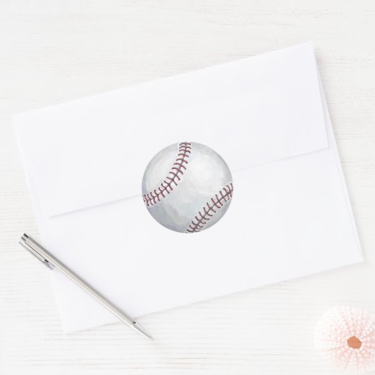 Honkbal Ronde Sticker (Envelop)