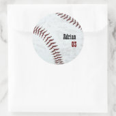 honkbal ronde sticker (Tas)