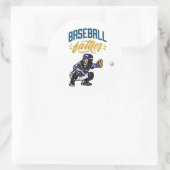 Honkbal Ronde Sticker (Tas)