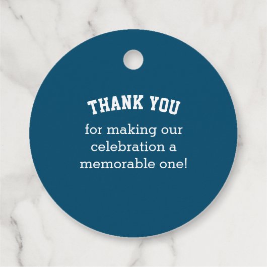 Honkbal Rood Blauw Bedankjes Labels (Achterkant)