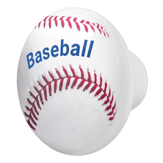 Honkbal  Rood Wit en Blauw Keramische Knop (Rechts)