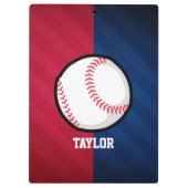 Honkbal; rood, wit en blauw klembord (Achterkant)