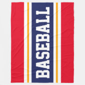 HONKBAL Rood Wit Marine Blauw Atletische Strepen Fleece Deken (Voorkant)