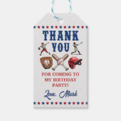 Honkbal Rookie 1e Verjaardag Dank U Gift Labels Cadeaulabel (Voorkant)