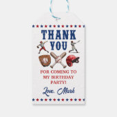 Honkbal Rookie 1e Verjaardag Dank U Gift Labels Cadeaulabel (Achterkant)