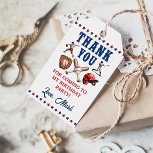Honkbal Rookie 1e Verjaardag Dank U Gift Labels Cadeaulabel