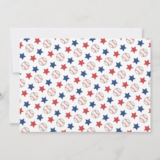 Honkbal Rookie 1e Verjaardag Party Foto Bedankkaart (Achterkant)