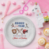 Honkbal Rookie 1e Verjaardag Party Papieren Borden Papieren Bordje (Feest)