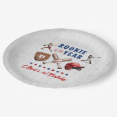 Honkbal Rookie 1e Verjaardag Party Papieren Borden Papieren Bordje (Gekanteld)