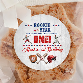 Honkbal Rookie 1e Verjaardag Sticker
